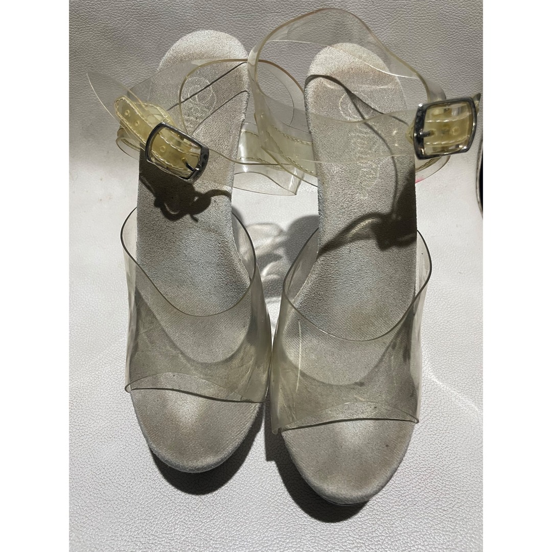 PLEASER(プリーザー)のプリーザー　クリアヒール　ストラップ👠ピンヒール レディースの靴/シューズ(ハイヒール/パンプス)の商品写真