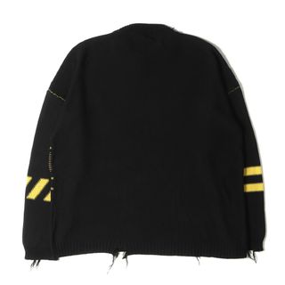 OFF-WHITE - OFF-WHITE オフホワイト ニット サイズ:XL 19SS ダメージ