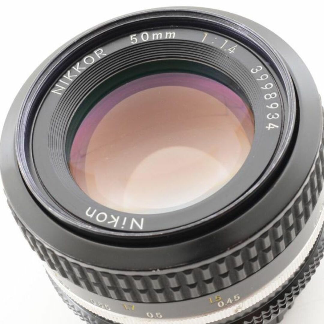 超美品 ニコン AI NIKKOR 50mm f1.4 MF　レンズ　Y853