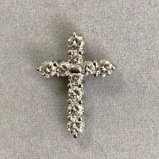 ☆極美品☆TASAKI 田崎　クロスシルバーネックレス　ダイヤ　0.03ct