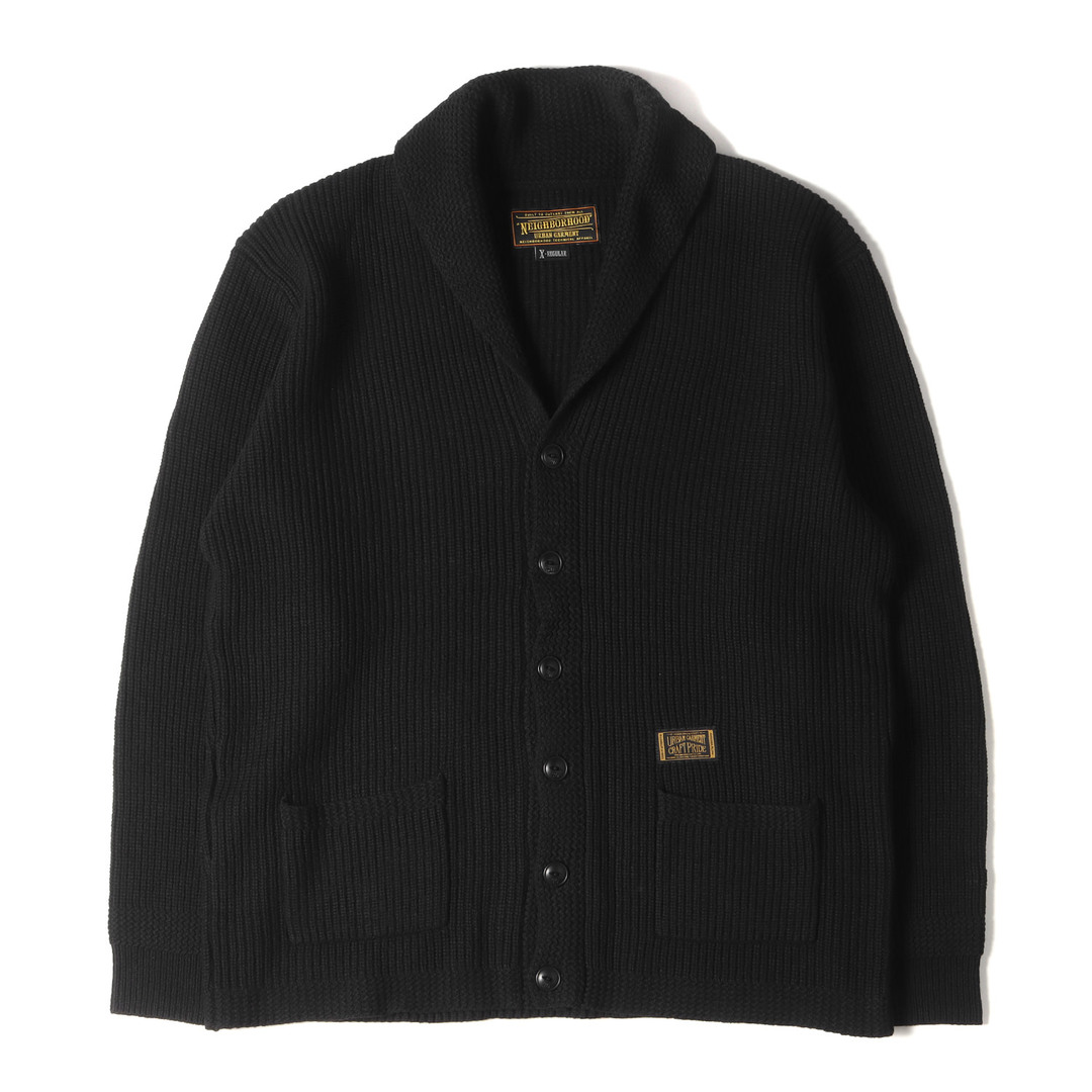 NEIGHBORHOOD ネイバーフッド カーディガン サイズ:XL ショールカラー ニット カーディガン OLD POINT / WN-CARDIGAN.LS ブラック 黒 トップス セーター 長袖 【メンズ】