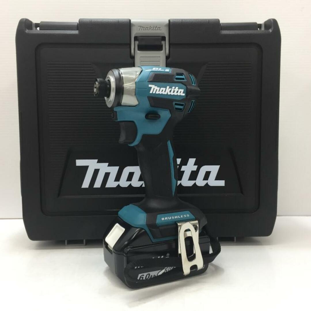 makita (マキタ) 18V 6.0Ah 充電式インパクトドライバ 青 ケース・充電器・バッテリ2個セット TD173DRGX 未使用品