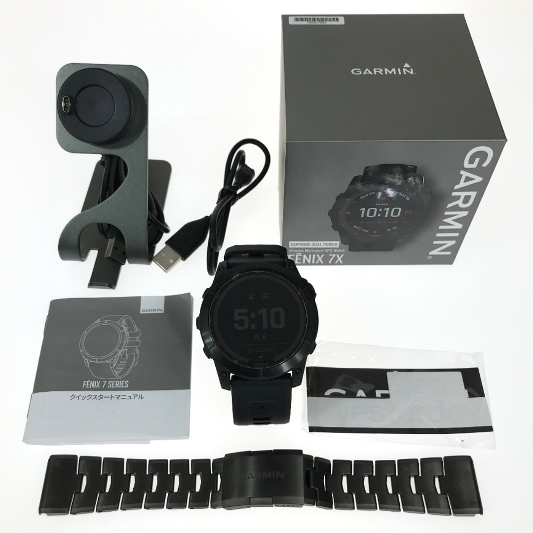 ##GARMIN FENIX7X Sapphire Dual Power Ti Carbon Gray DLC/Black 010-02541-43