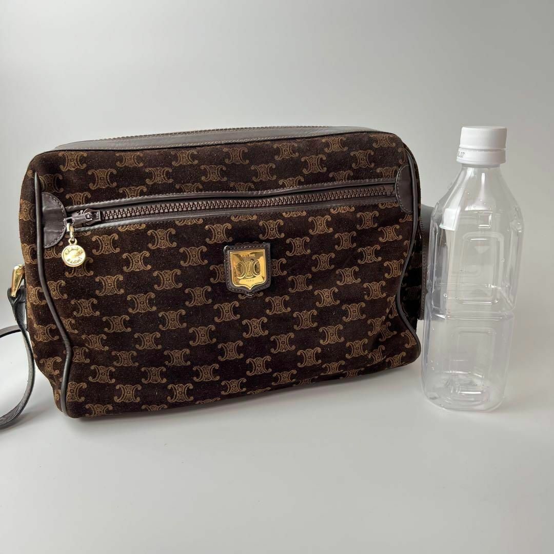 セリーヌ CELINE ベロア マカダム ショルダーバッグボストンバッグ-