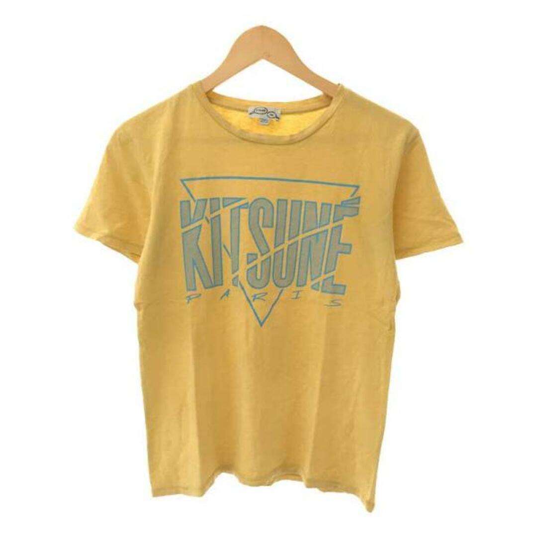 KITSUNE(キツネ)のKITSUNE TEE キツネティー ロゴプリントTシャツ イエロー XS メンズのトップス(Tシャツ/カットソー(半袖/袖なし))の商品写真