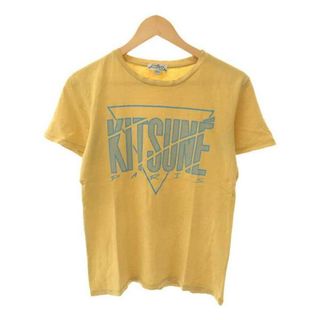 キツネ(KITSUNE)のKITSUNE TEE キツネティー ロゴプリントTシャツ イエロー XS(Tシャツ/カットソー(半袖/袖なし))