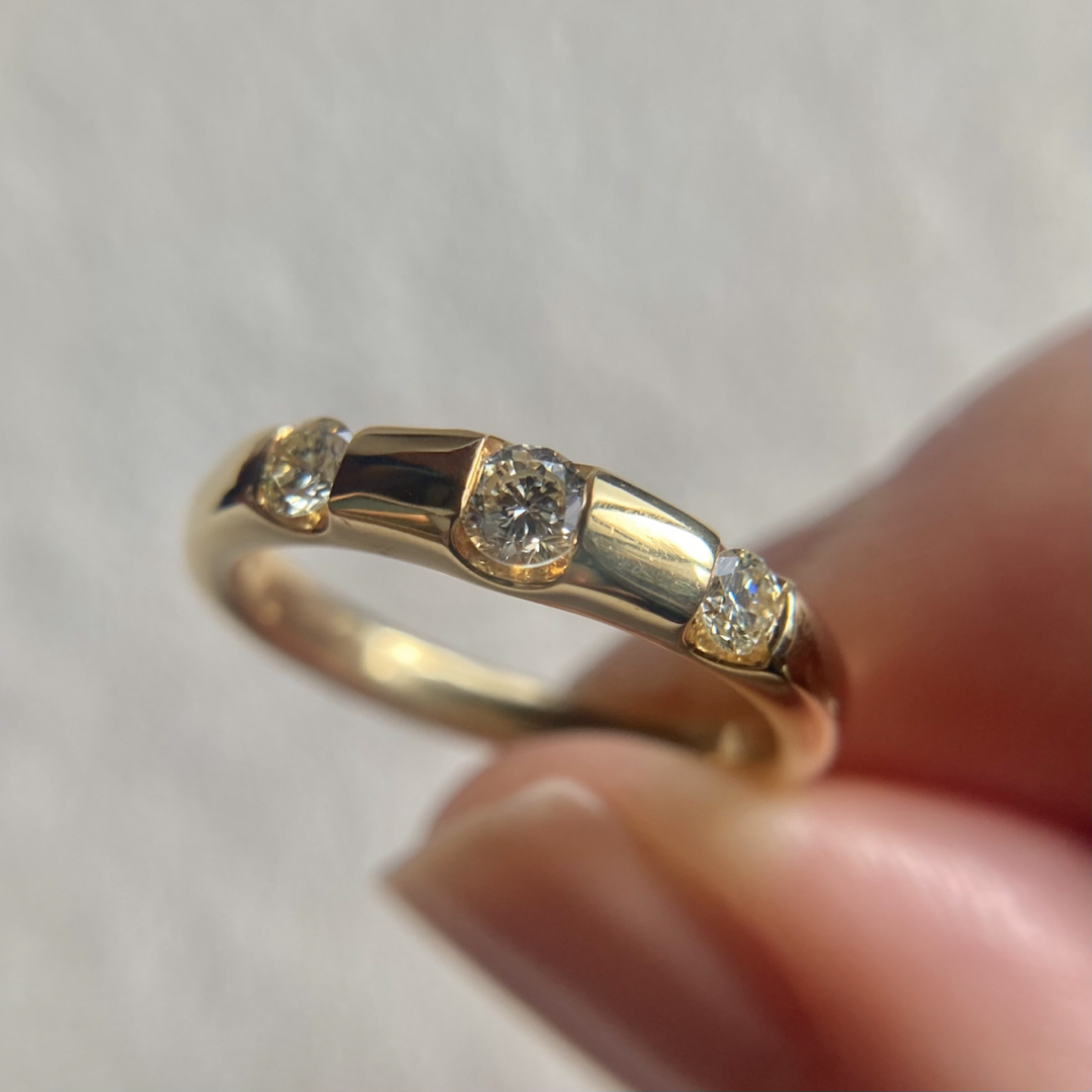 美品『USED』 K18/ダイヤモンド  リング・指輪 ダイヤモンド 0.30ct 6.6g 11号