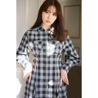 Her lip to - Checkered Pleats Long Shirt Dressの通販 by HK's shop