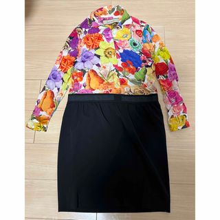 ポールスミス(Paul Smith)のポールスミス　花柄ドッキングワンピース　PaulSmith(ひざ丈ワンピース)