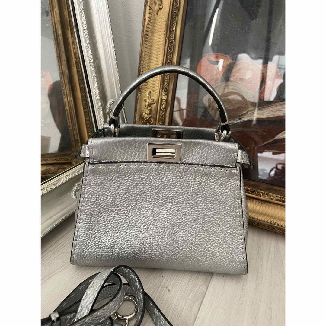 フェンディ　FENDI　シルバー　バッグ　セレリア