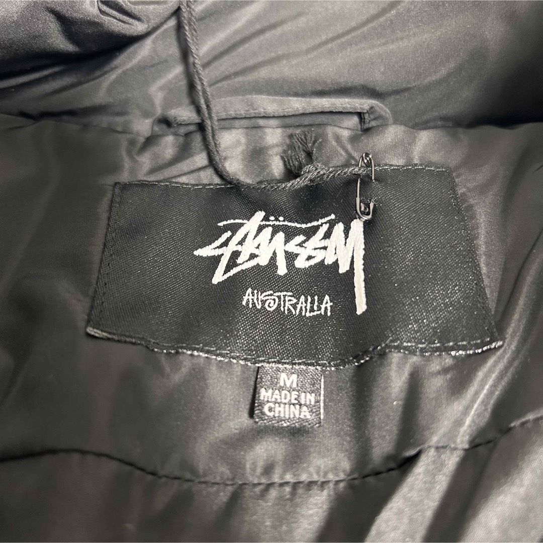 新品!!海外限定!! STUSSY 刺繍ロゴ ブラック パファジャケットMサイズ