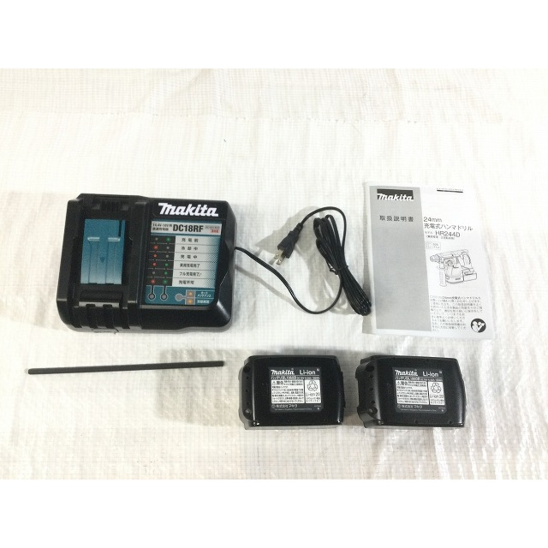 Makita(マキタ)の☆未使用品☆makita マキタ 18V 24mm 充電式ハンマドリル HR244DRGX バッテリー2個(18V 6.0Ah) 充電器 ケース付き 79606 自動車/バイクのバイク(工具)の商品写真