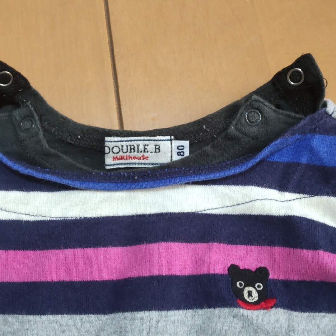 DOUBLE.B(ダブルビー)のDOUBLE.B  ボーダートップス ８０サイズ キッズ/ベビー/マタニティのベビー服(~85cm)(Ｔシャツ)の商品写真