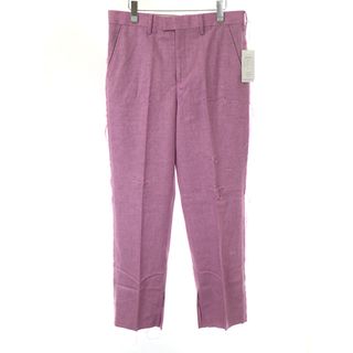 doublet ダブレット 22SS RECYCLE WOOL DAMAGED TROUSERS ダメージ加工トラウザーズパンツ ピンク L(スラックス)