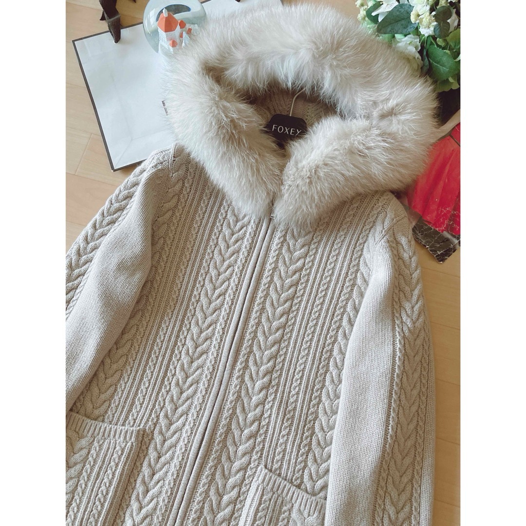 ✨FOXEY 極美品✨Horizontal  knit jaket(タグ付き)