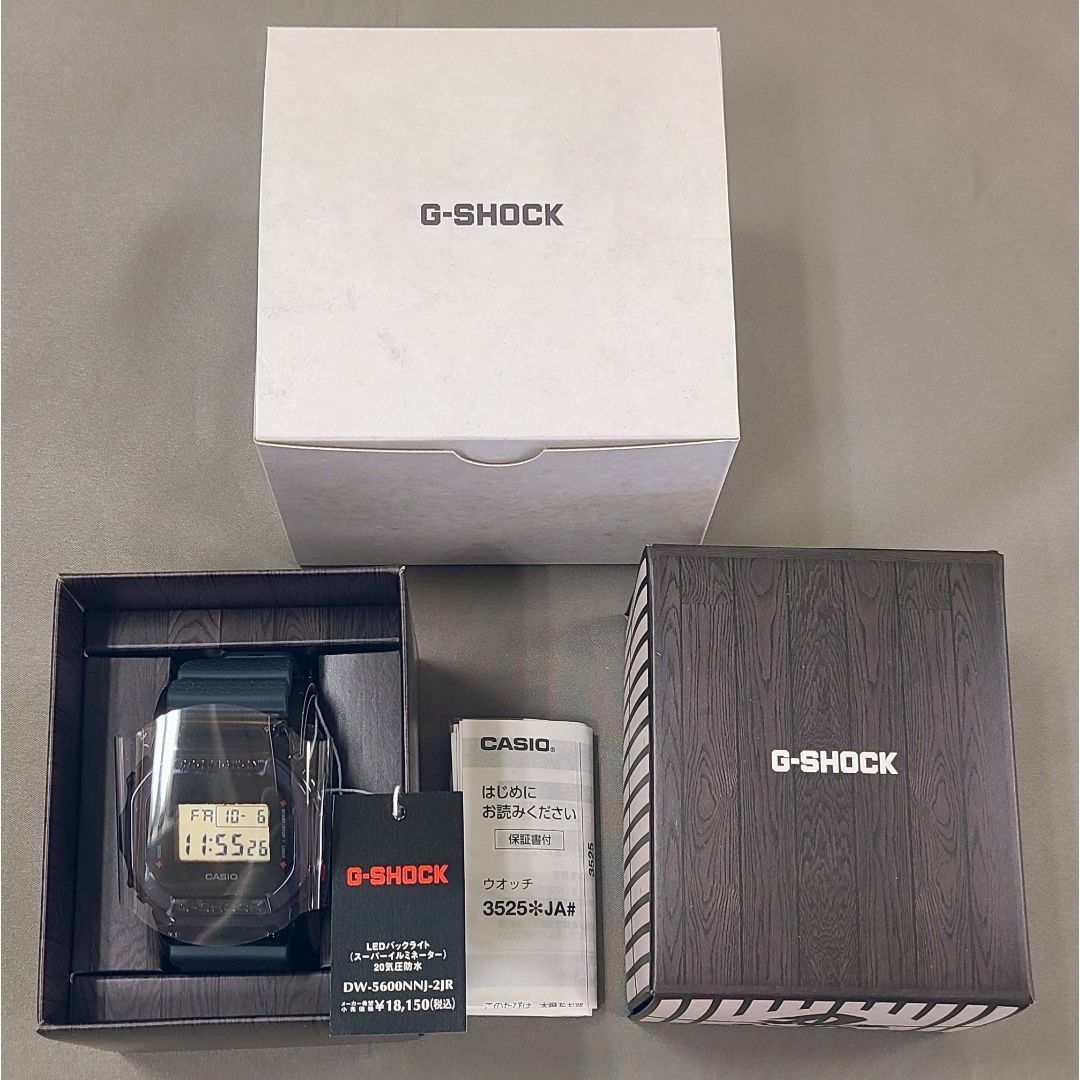 激安1個【忍者モデル10/8発売G-SHOCK】DW-5600NNJ-2JR黒色