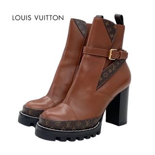 ルイヴィトン(LOUIS VUITTON)のルイヴィトン LOUIS VUITTON スタートレイルライン モノグラム ショートブーツ アンクルブーツ ベルト レザー ブラウン(ブーツ)