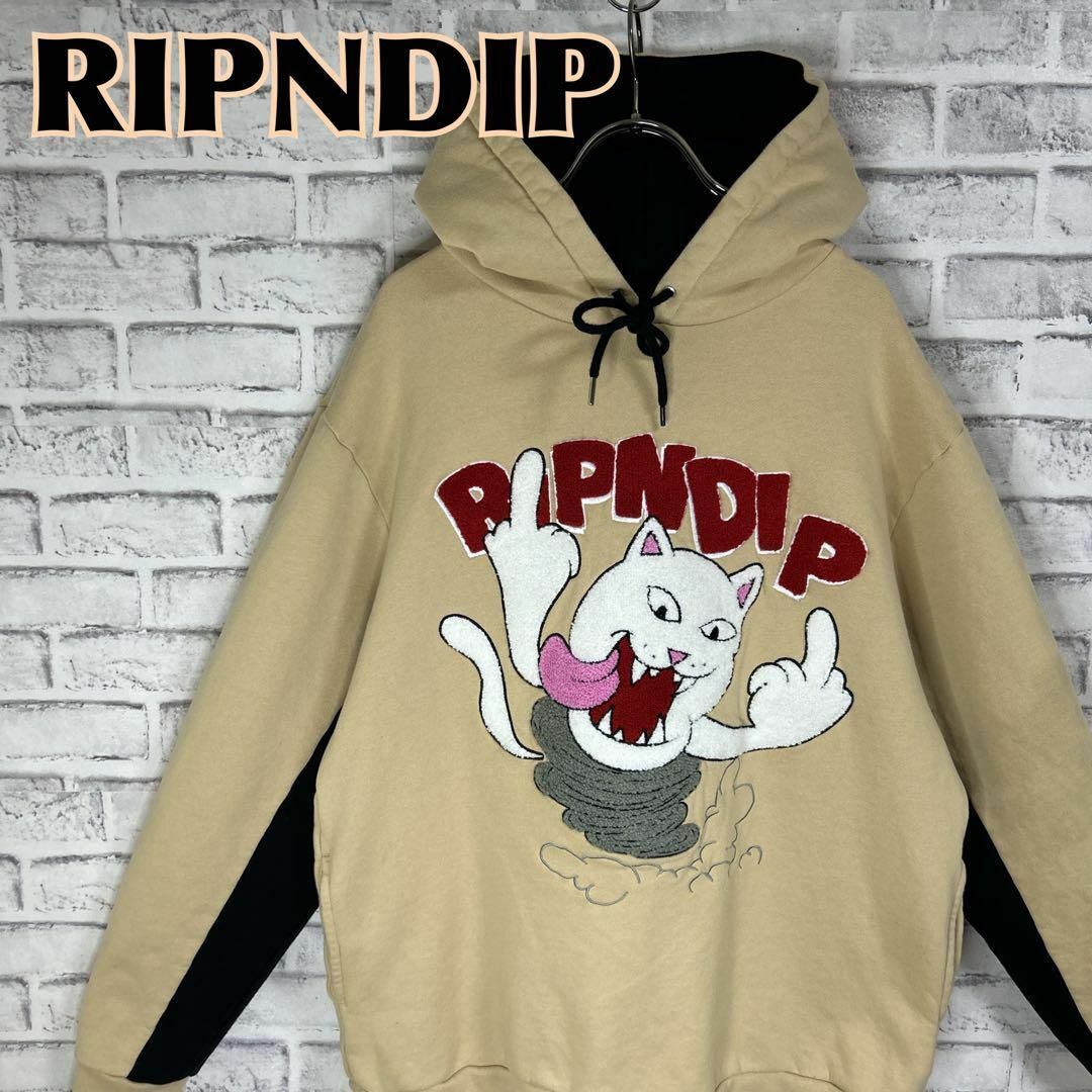 RIPNDIP - RIPNDIP リップンディップ パーカー 両面パイル刺繍