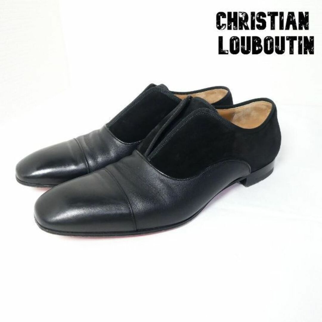 30㎝最大幅美品 Christian Louboutin レザー スエード ビジネスシューズ