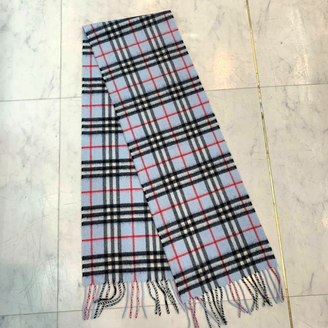 BURBERRY   未使用品BURBERRY カシミヤ% チェック柄マフラー