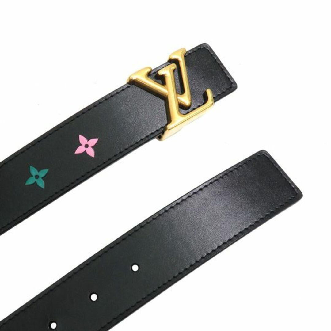 LOUIS VUITTON(ルイヴィトン)の極美品 ルイヴィトン M0078 サンチュール LV ニューウェーブ 35MM LVバックル モノグラムフラワー レザー ベルト 箱付き 45891 レディースのファッション小物(ベルト)の商品写真