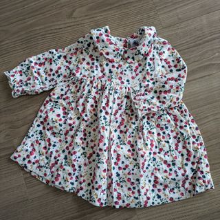 プチバトー(PETIT BATEAU)のプチバトー　長袖ワンピース　12m/74cm(ワンピース)