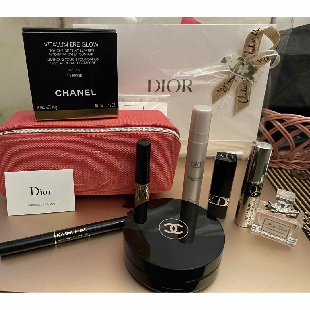 CHANEL - CHANEL ファンデーション DIOR コスメ ポーチ セットの通販