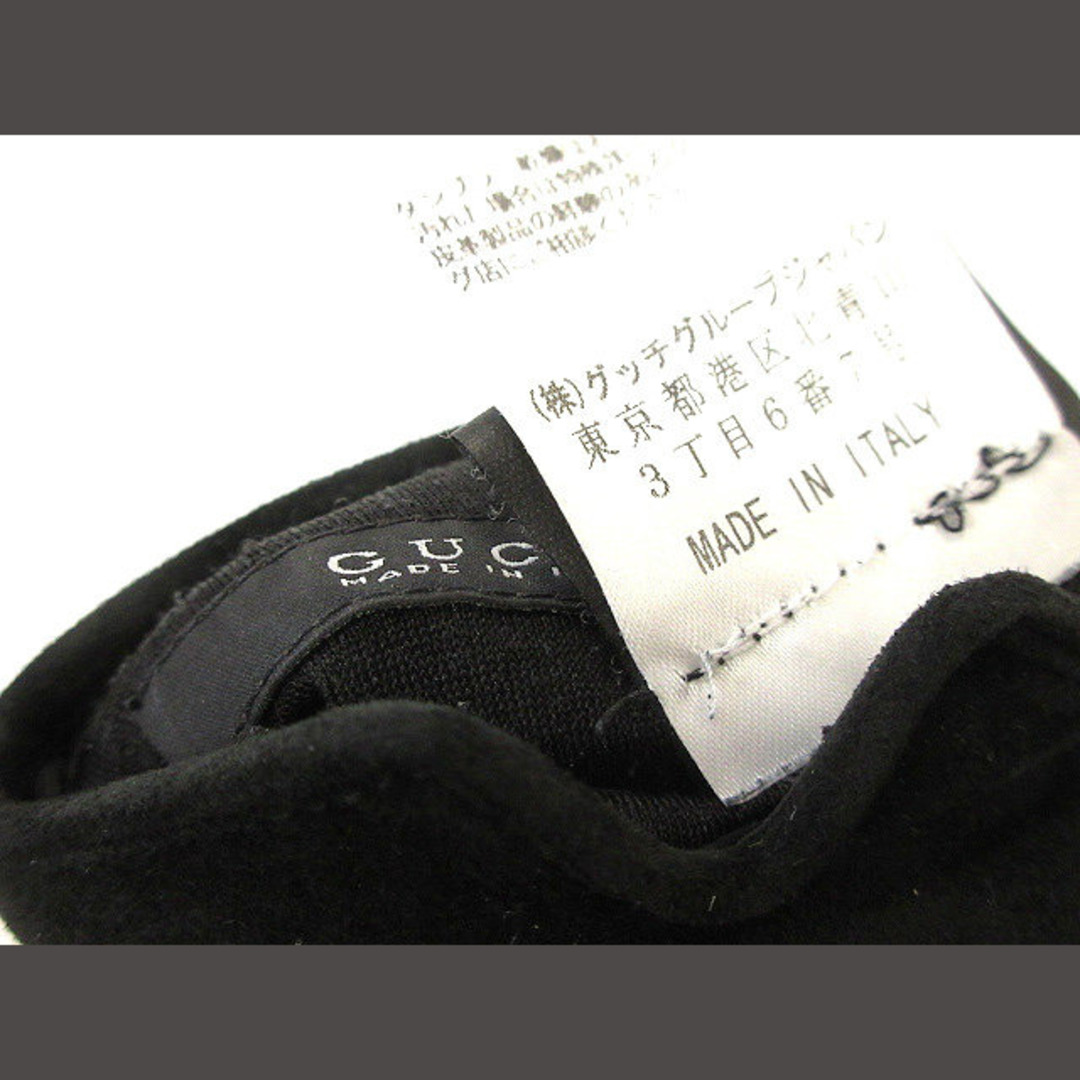 Gucci - グッチ GUCCI レザー グローブ 手袋 7 1/2 羊革 スエード 黒の
