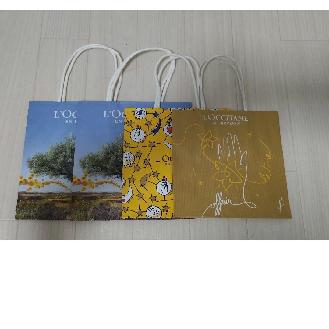 L'OCCITANE(ロクシタン)のロクシタン紙袋　4枚 レディースのバッグ(ショップ袋)の商品写真