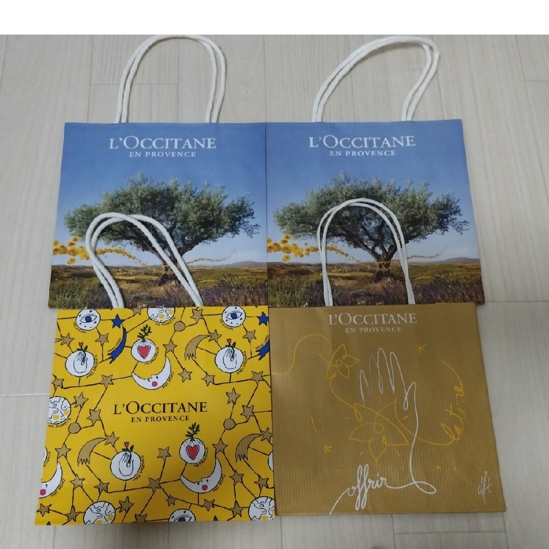 L'OCCITANE(ロクシタン)のロクシタン紙袋　4枚 レディースのバッグ(ショップ袋)の商品写真