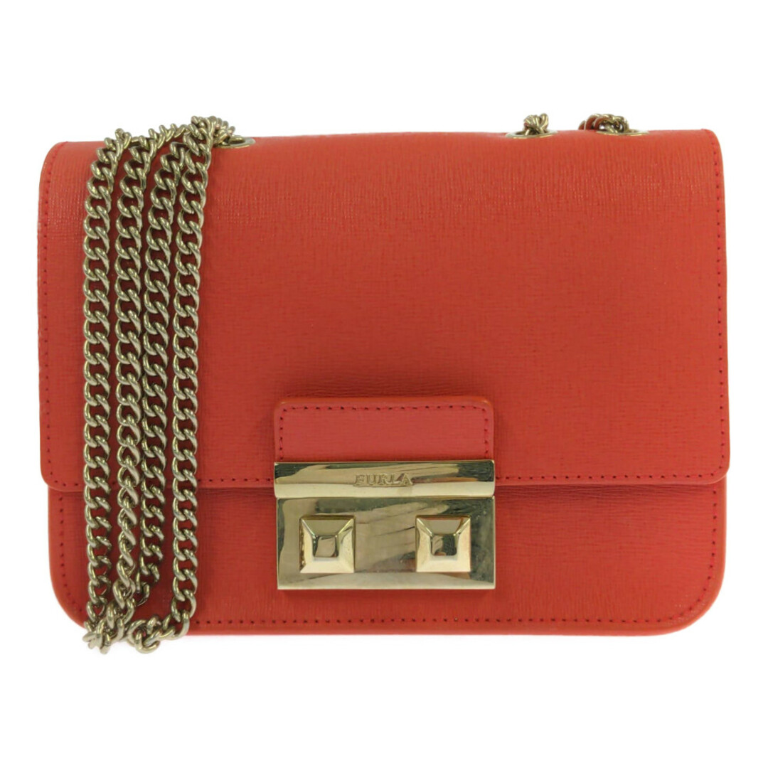 美品 FURLA フルラ メトロポリス シャンパンゴールド