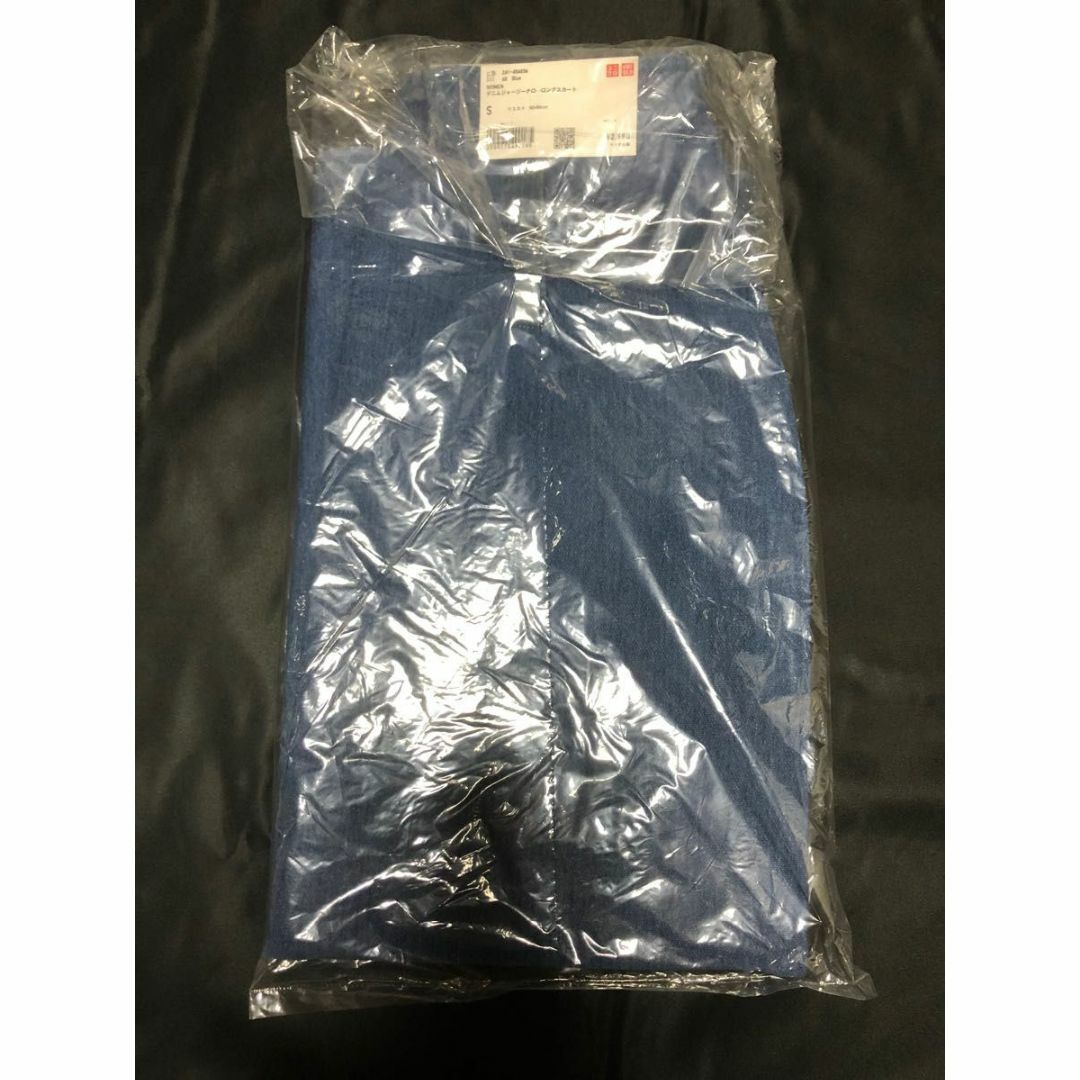 UNIQLO(ユニクロ)の【新品タグ付き】デニムジャージーナローロングスカートユニクロ　S 青 レディースのスカート(ロングスカート)の商品写真