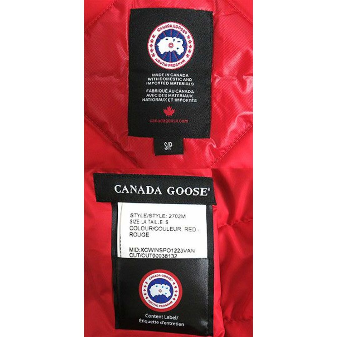 CANADA GOOSE(カナダグース)の【ドンドン見直し】未使用□カナダグース 2702M HYBRIDGE LITE VEST ロゴワッペン WZIP ハイブリッジ ライトダウンベスト 赤 S カナダ製 メンズのジャケット/アウター(ダウンベスト)の商品写真