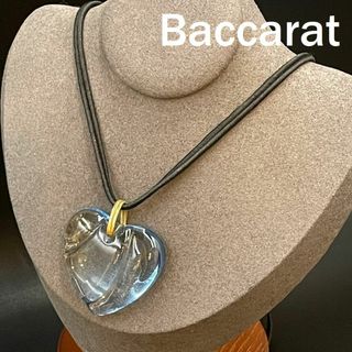 Baccarat - バカラ ネックレス チョーカー ブルー ハート クリスタル