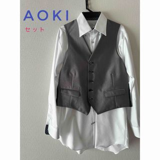 アオキ(AOKI)の【AOKI】シャツ&ベスト　メンズ(シャツ)