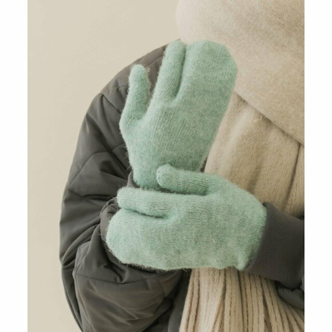 SMELLY(スメリー)の【GRY】スリーフィンガーホールタッチミトン レディースのファッション小物(手袋)の商品写真