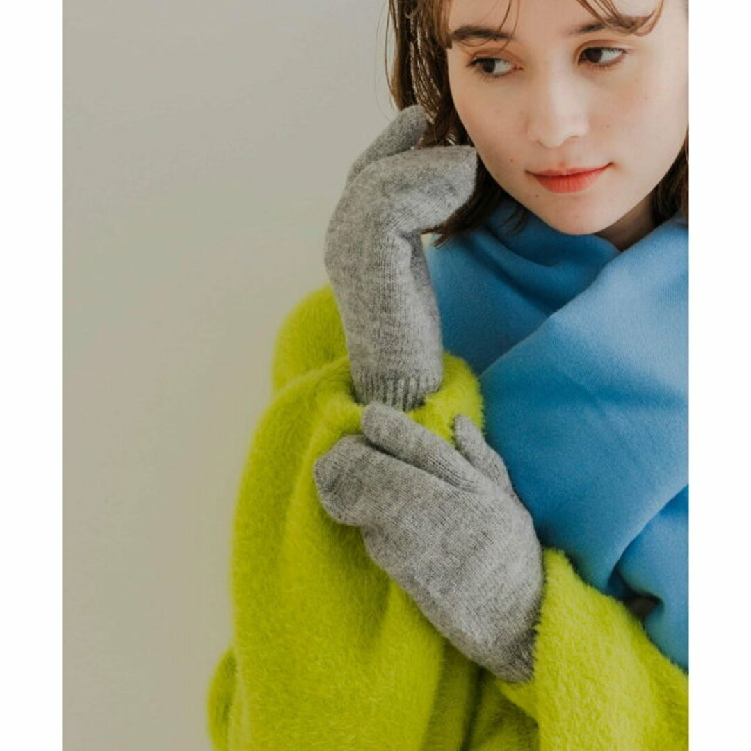 SMELLY(スメリー)の【GRY】スリーフィンガーホールタッチミトン レディースのファッション小物(手袋)の商品写真