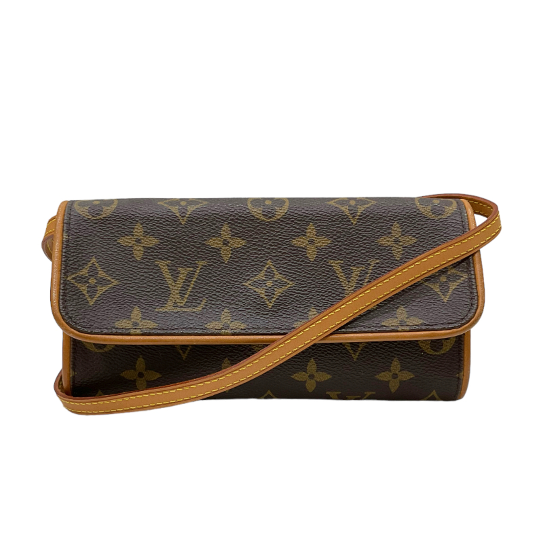 ルイ・ヴィトン LOUIS VUITTON ポシェット・ツインPM M51854 ブラウン モノグラム・キャンバス／レザー レディース ショルダーバッグ