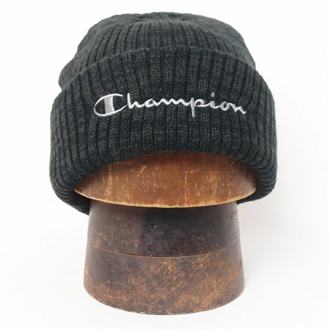 Champion(チャンピオン)の新品 Champion チャンピオン アクリル ニット帽 ブラック メンズの帽子(ニット帽/ビーニー)の商品写真