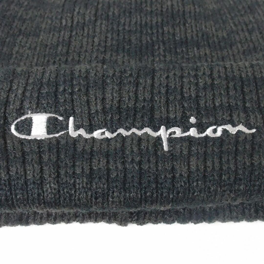 Champion(チャンピオン)の新品 Champion チャンピオン アクリル ニット帽 ブラック メンズの帽子(ニット帽/ビーニー)の商品写真