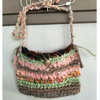 裂き編みポシェット ハンドメイド(バッグ)