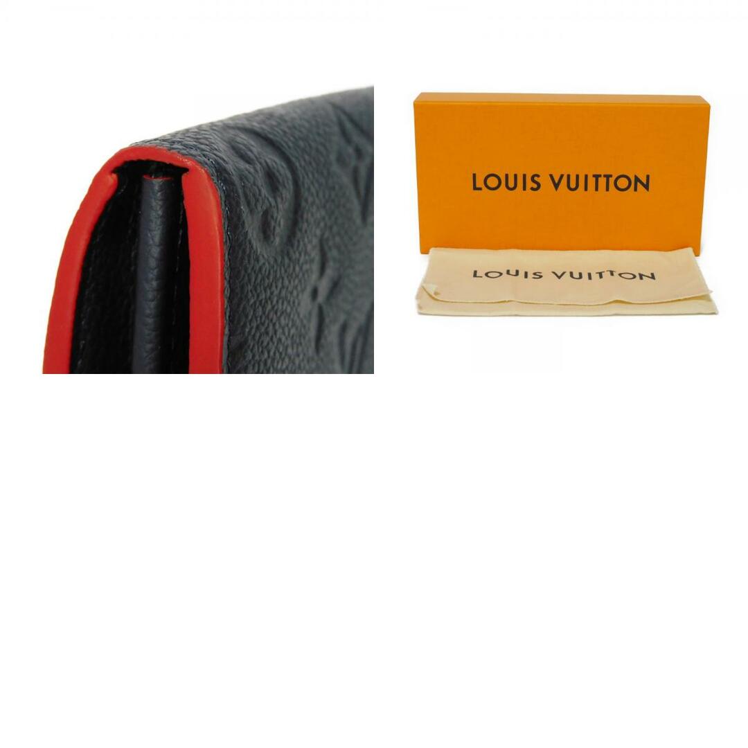 LOUIS VUITTON ルイ・ヴィトン ポルトフォイユ サラ LVロゴ フラワー ネイビー レッド 新型 スナップボタン 二つ折り モノグラム  アンプラント マリーヌルージュ 長財布