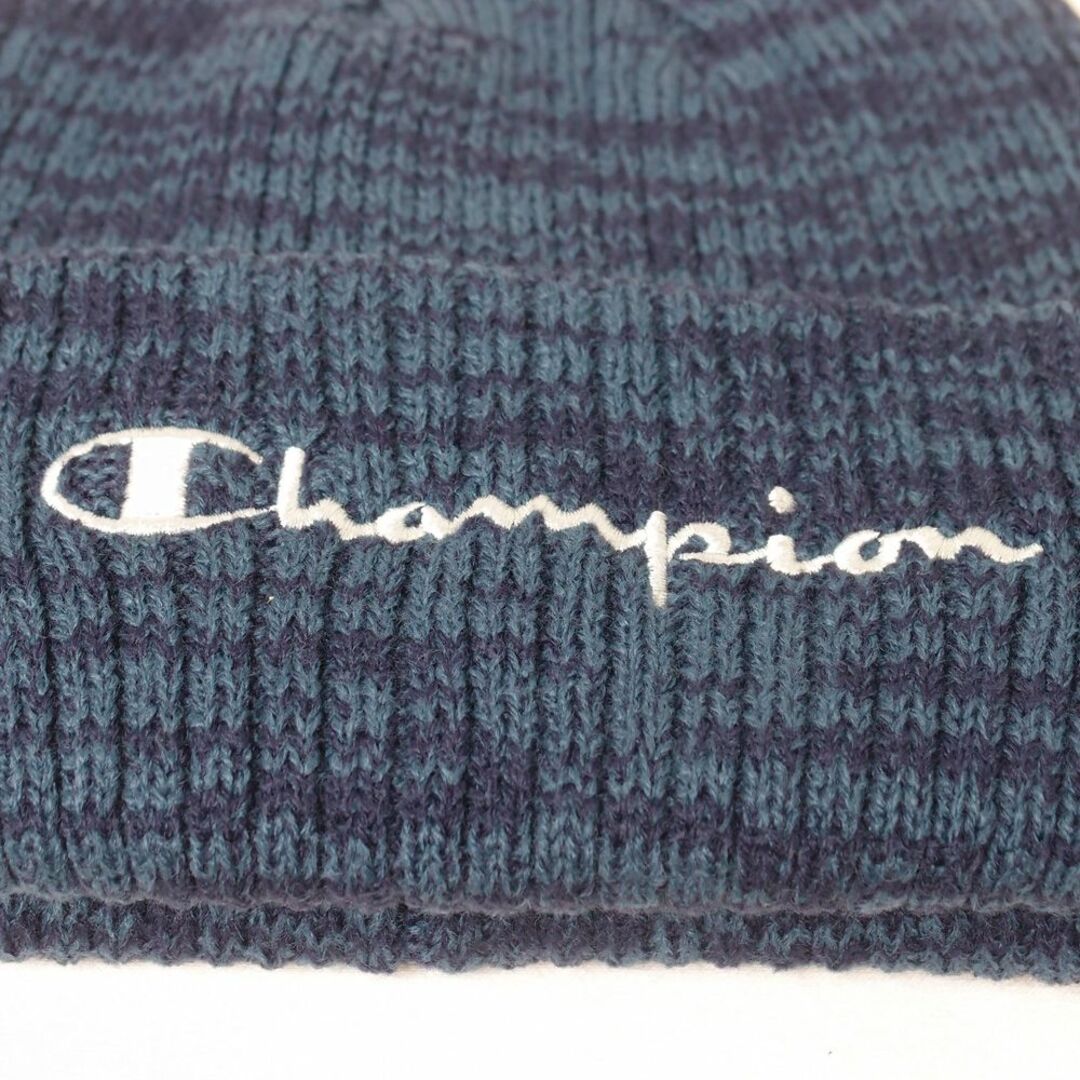 Champion(チャンピオン)の新品 Champion チャンピオン アクリル ニット帽 ネイビー メンズの帽子(ニット帽/ビーニー)の商品写真