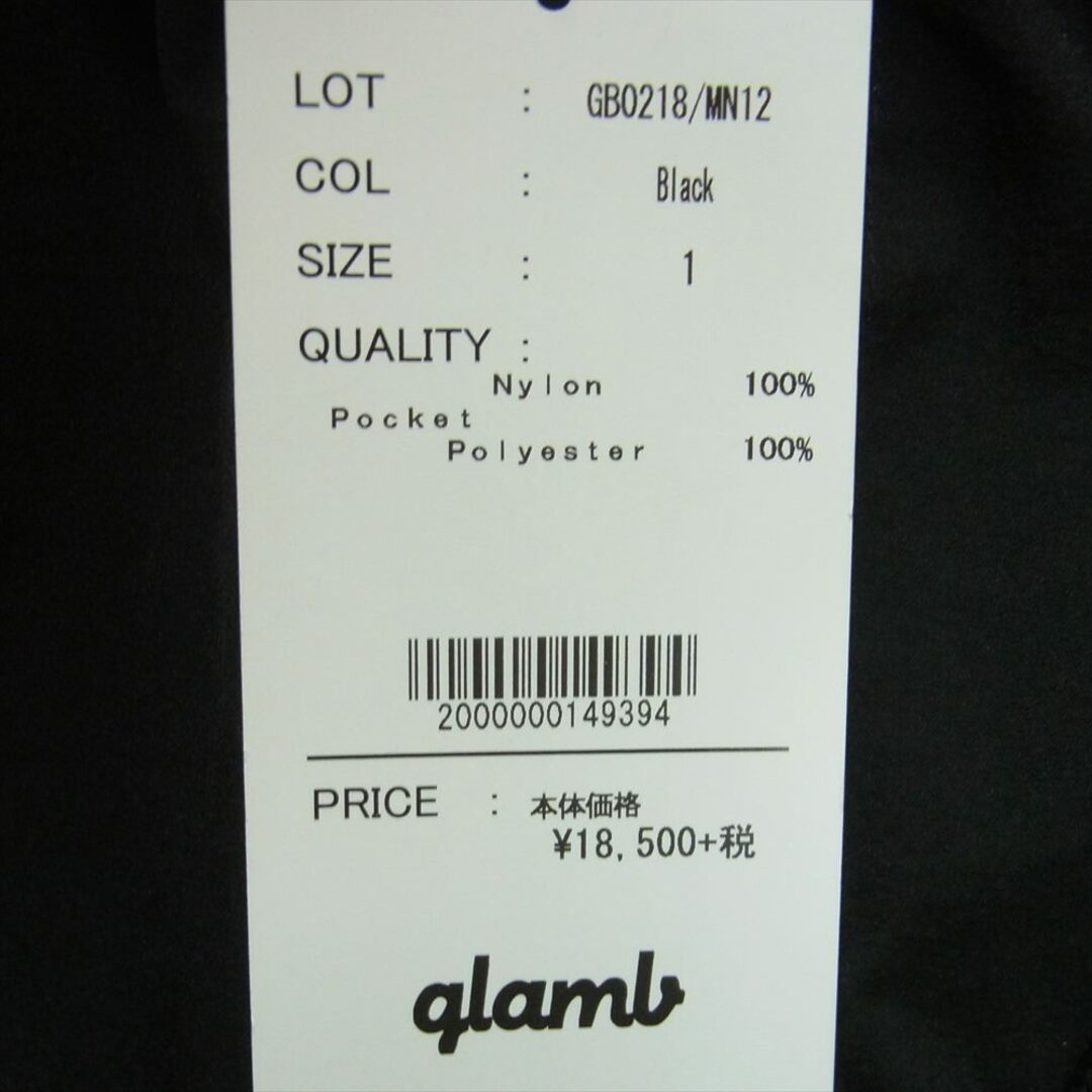 glamb(グラム)のglamb グラム GB0218-MN12 Sandy pants サンディー ナイロン イージー パンツ 中国製 ブラック系 1【中古】 メンズのパンツ(その他)の商品写真