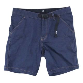 ザノースフェイス(THE NORTH FACE)のTHE NORTH FACE ノースフェイス ショート NB42205　 DENIM CLIMB SHORT デニム クライミング ショーツ パンツ ハーフ ネイビー系 M【中古】(ショートパンツ)