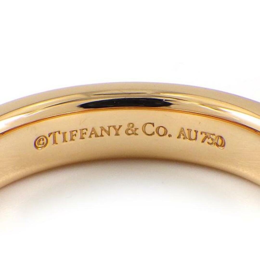 Tiffany & Co.(ティファニー)のティファニー Tiffany & Co. リング バンド フラットバンド 幅4mm モデル 60000963 ロゴ 3ポイント ダイヤモンド K18PG 9.5号 【中古】 レディースのアクセサリー(リング(指輪))の商品写真