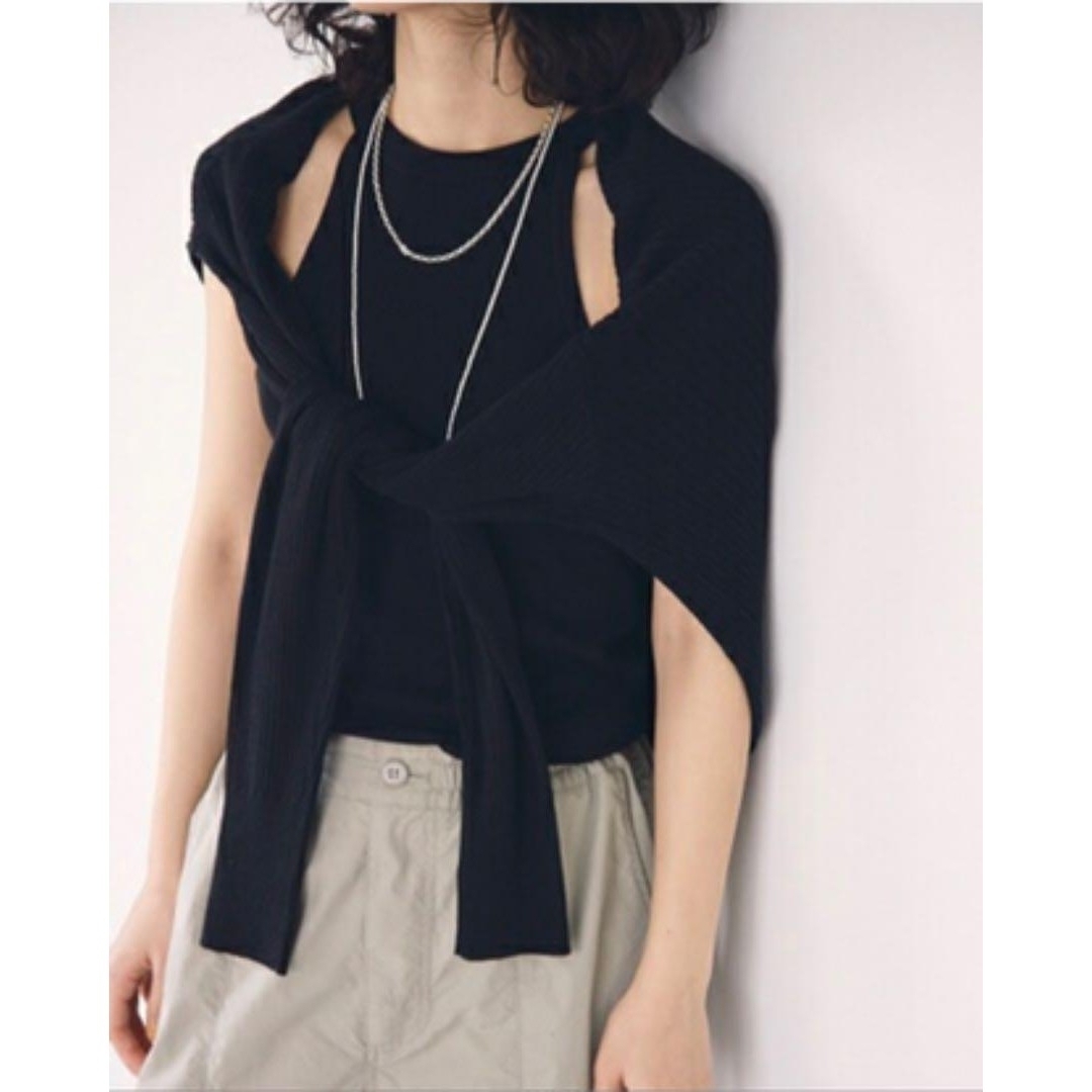 TODAYFUL - 【新品】TODAYFUL レイヤードニットカーディガン 黒 リブ