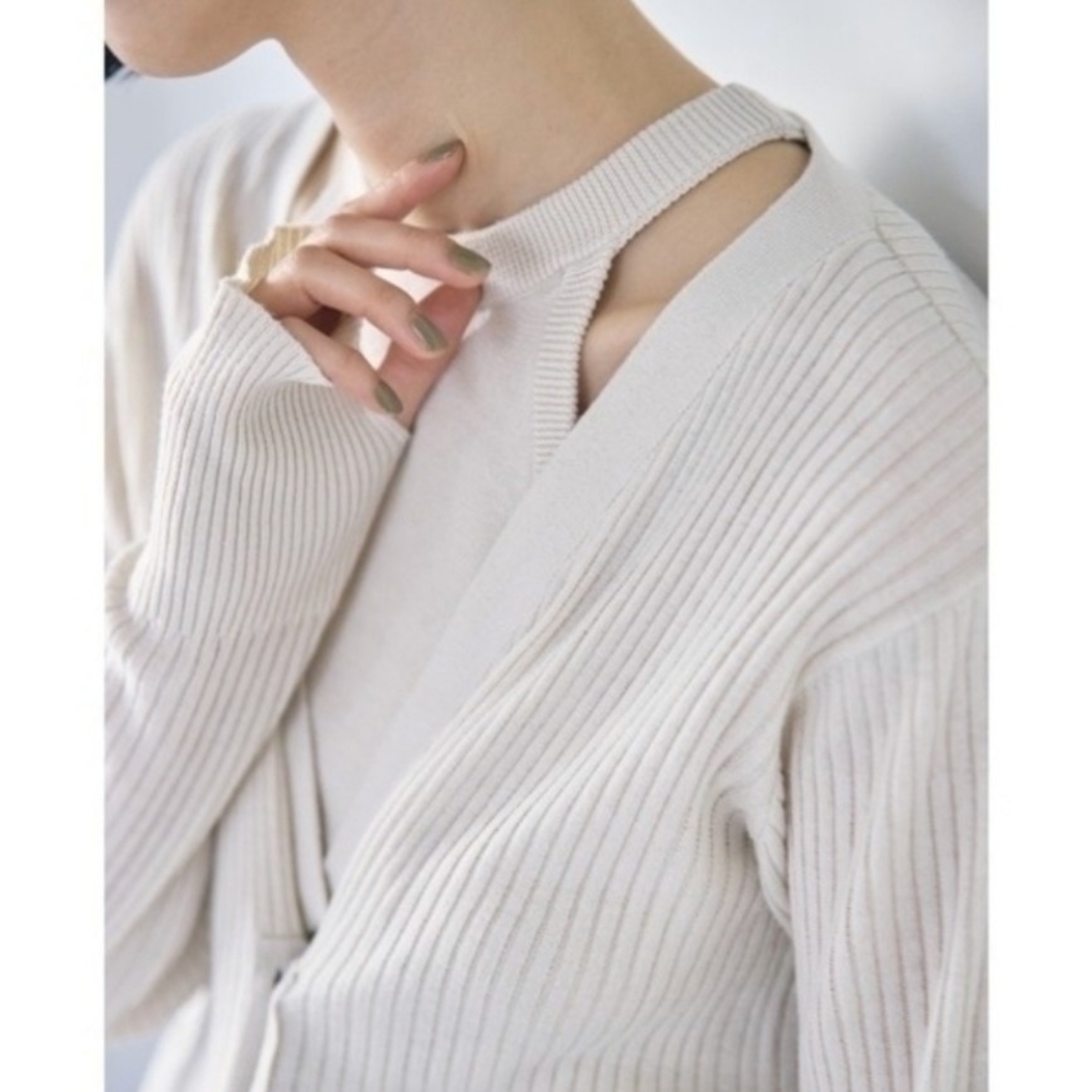TODAYFUL - 【新品】TODAYFUL レイヤードニットカーディガン 黒 リブ