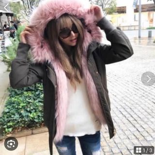 Rady 見当たら ピンク ファー コート ジャケット アウター Rady 見当たら ピンク ファー コート ジャケット アウター