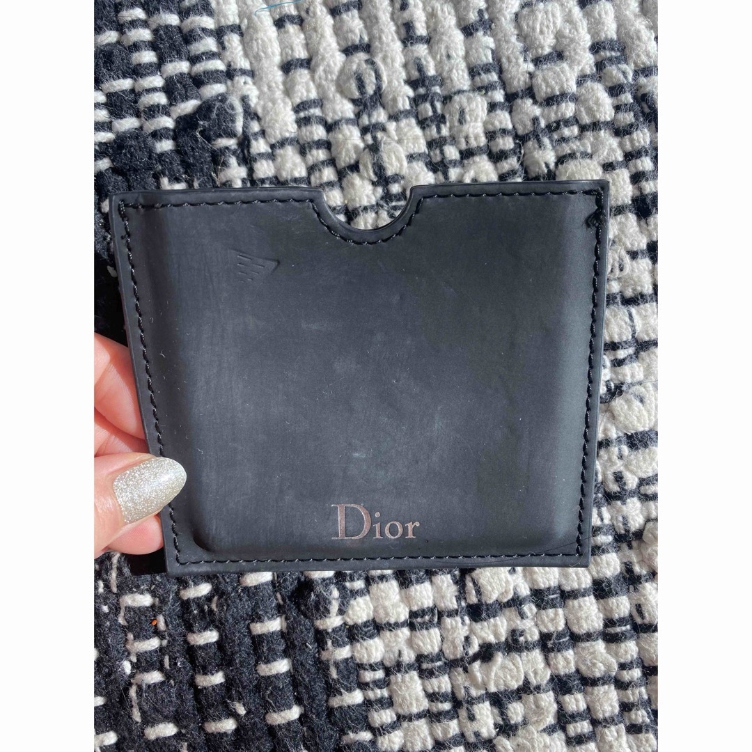 Dior(ディオール)の一度使用のみ♡Dior♡ノベルティ手鏡♡オシャレデザイン♡ブラック レディースのファッション小物(ミラー)の商品写真